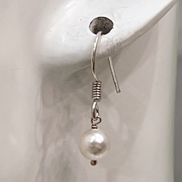 SWAROVSKI Crystal White Pearl Sterling Silver Necklace and Dangle … - Picture 11 of 12